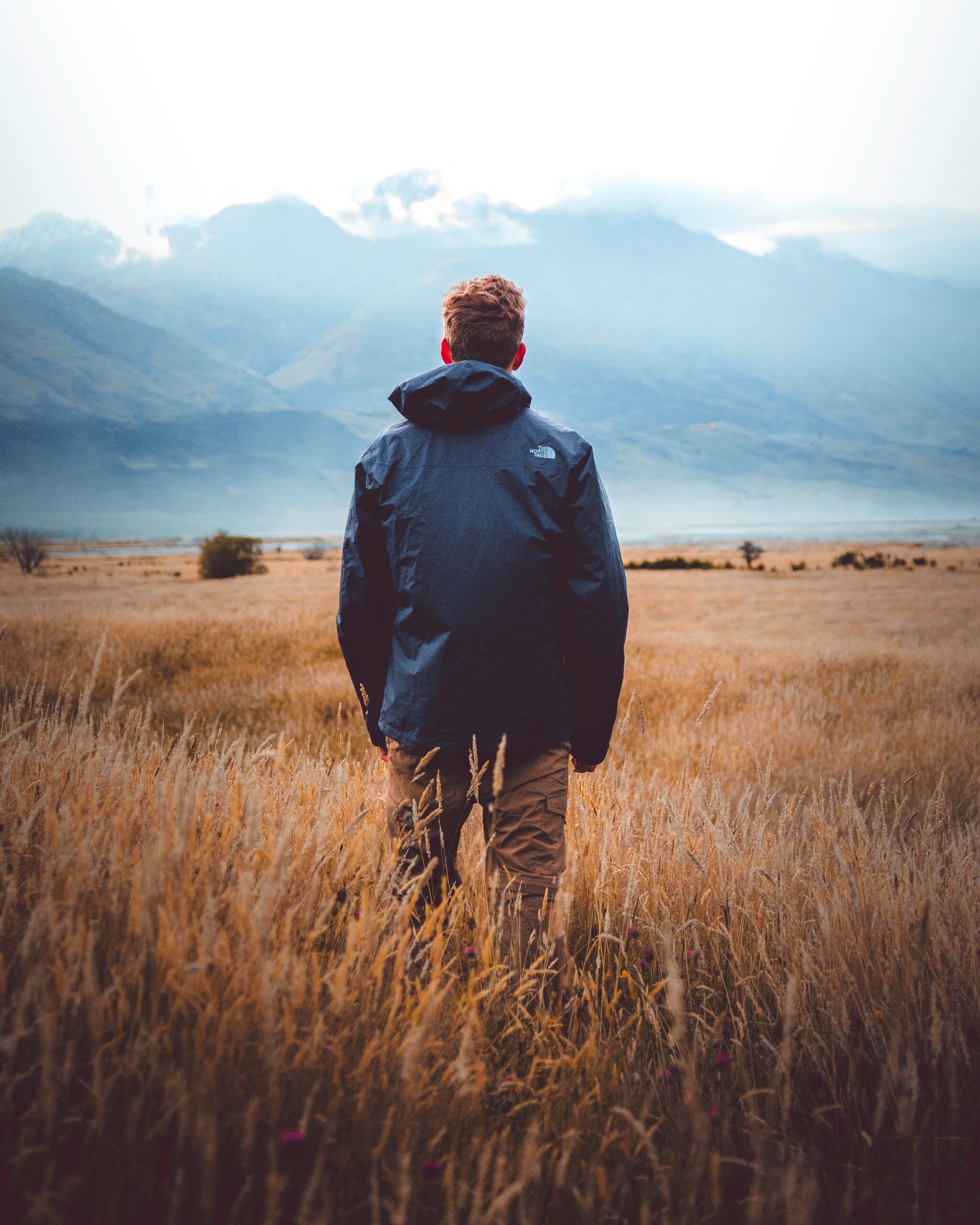 man6 man standing in a field