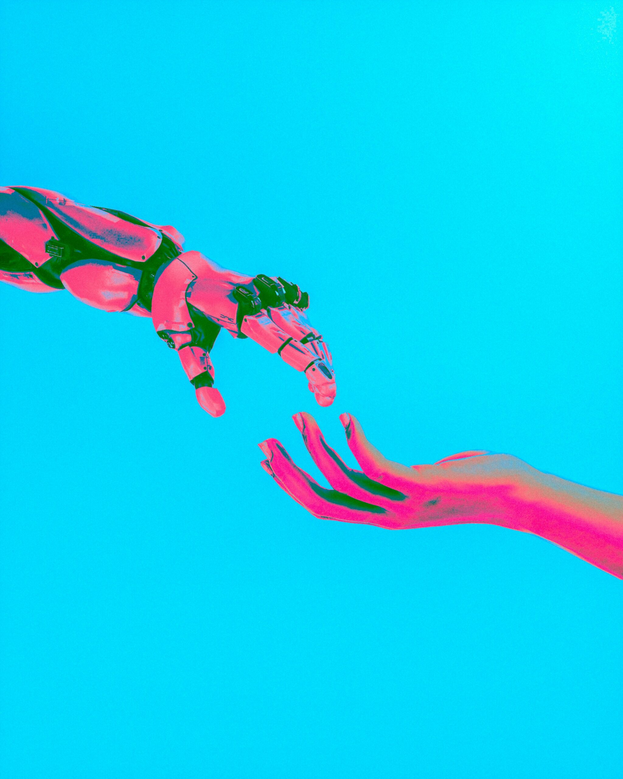 Human hand grasping for a robot hand.